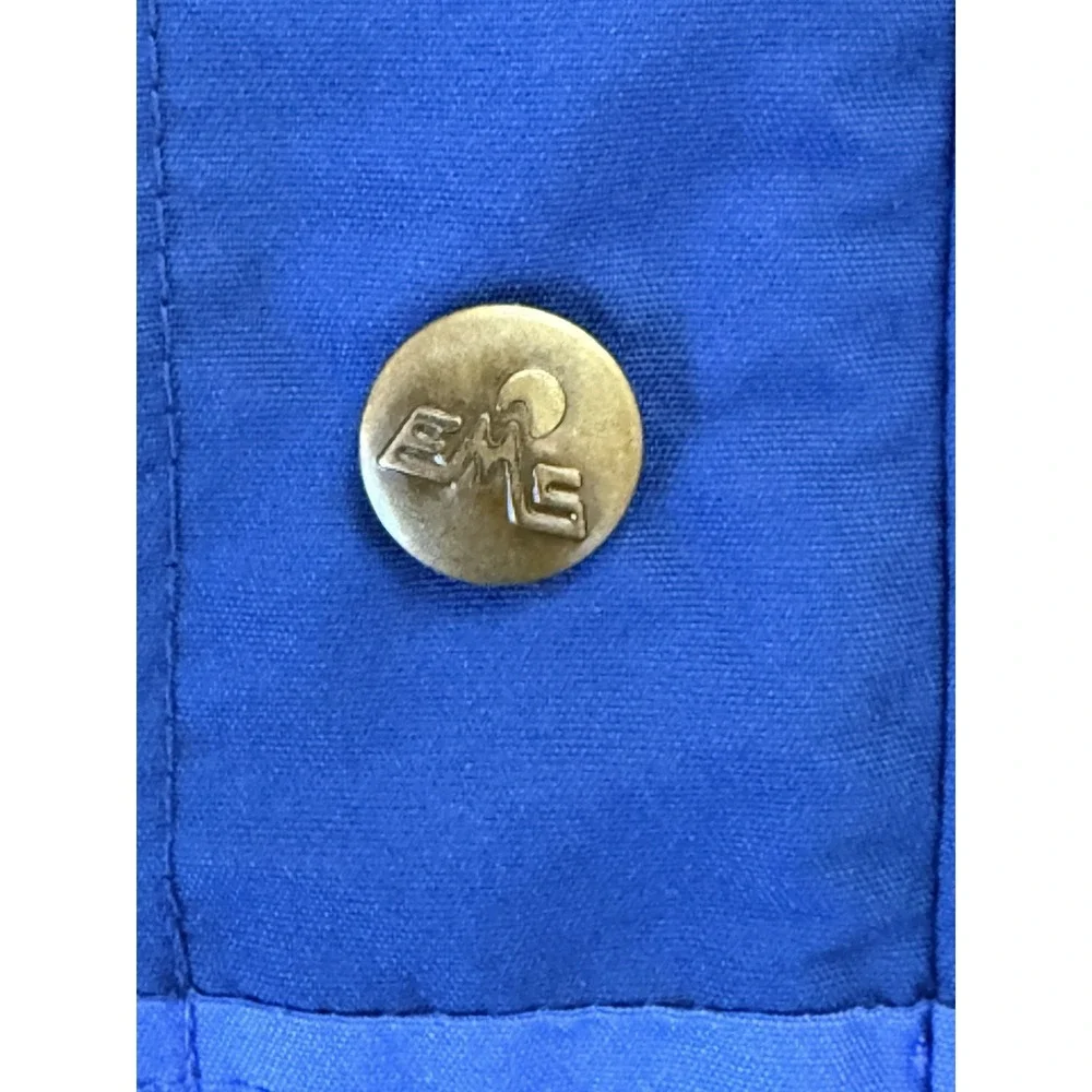 Eastern Mountain Sports EMS Jacket Mens Large Blue Full Zip Mock‎ Neck Pockets